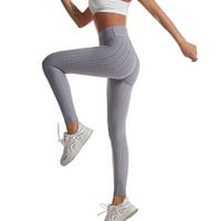 Tajice za žene Modni visoki struk Solid Boja Yoga Pant Sport Stretchy Tummy Control Working Trpeni tajice