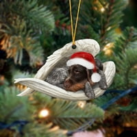Božićni ukrasi novi spavajući anđeoski pas božićni zabavi privjesak crtić božićni drv privjesak božićni