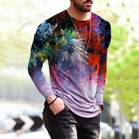 Muškarci T košulje t Sportska fitness na otvorenom 3D digitalna tiskana majica s dugim rukavima TOP bluza Muške modne retro xl