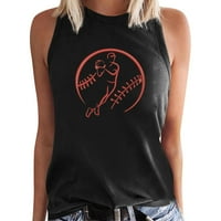 Košulje za žene Grafički tee bejzbol Print bez rukava bez rukava ljeto Three majica