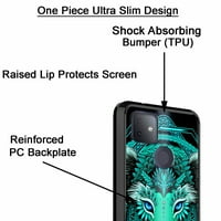 Ultra tanki PC-TPU telefon kompatibilan sa T-Mobile Revvl 5G - Teal Mythic Cat