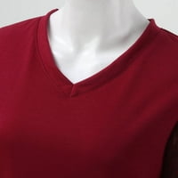 Ženske košulje Ležerne prilike pune boje V Chiffon kratkih rukava za žene za žene