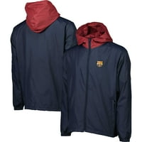 Muška mornarica Barcelona puna zip hoodie windbreaker jakna
