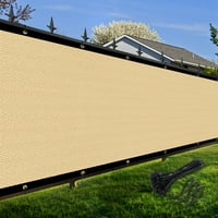 Artpuch Privatnost ograda zaslona FT Sand Prilagođeni vanjskim mrežastim pločama za dvorište, balkon, popločani dio dvorišta, gradilišta sa zip kravate