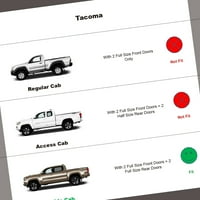 Poboljšajte svoju vožnju sa štitnicima za sunce i kišu Kompatibilni sa 16-20Tacoma dvostrukom kabinom
