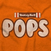 Retro Tootsie Roll pop Lollipops logo Muška grafička majica Tees Brisco Marke 5x
