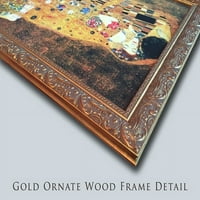 Simhika i Sairanondri Gold Ornate Wood Framed Canvas Art by Ravi Varmu, Raja