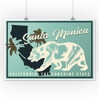 Santa Monica, Kalifornija, državni medvjed na plavoj boji