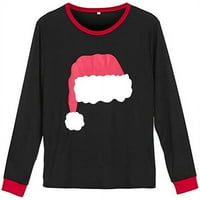 Porodica koja odgovara Božićni pladnik Pajamas Spavaće odjeće Set dugih rukava Top hlača Pulover Dukserska noćna odjeća