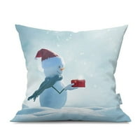 45x simpatični crtani snjegović breskve jastuk za kožu kamen za struk natrag za kauč na kauč na automatsko-dekoracija