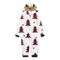 Tking Fashion Porodica Uklapanje božićnih kombinezona Pidžama, slatka Xmas Elk zaslona za odmor za odrasle