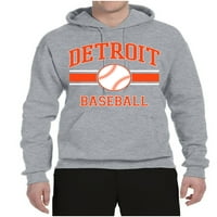 Divlji Bobby City of Detroit bejzbol Fantasy Fan Sports Unise Hoodie Duks, Heather Siva, 3x-velika