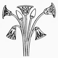 Egipatski simbol: Lotus. Nthe Lotus, drevni egipatski simbol stvaranja ili ponovnog rođenja. Crtanje