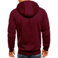 Leey-World Hoodies za muškarce Zip up hoodie trčanje jakne za muškarce suho fit workout jakna Muška modna reflektivna jakna crvena, m