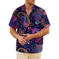 Muška cveća casuna majica s kratkim rukavima Havajska paisley majica
