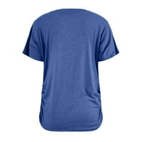 Košulje za ženska majica casual print plavi l