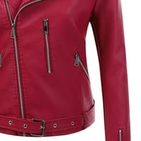 Symoidni ženski kaputi i jakne - modna jakna Čvrsta dugi rukav džepni patentni zatvarač prema gornjem