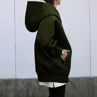 Duksevi za žene Trendi čvrsti gornji kaput dugih rukava nepravilna dukserica Labavi ispis pulover vrhova