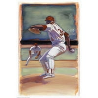 Dean, Bruce Black Moderni uokvireni muzej Art Print pod nazivom - Baseball 1