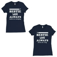 Bestie uvijek ženska mornarsko mornarsko podudaranje majica smiješni rođendanski poklon