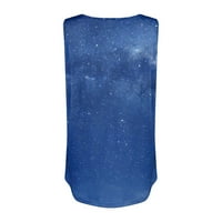 Ljetna rasprodaja Ženski ljetni modni casual bez rukava s kvadratnim vratom TANK TOP ROYAL BLUE XL