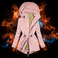 Advicinske jakne za žene ženske jakne za zimske žene, žene sa čvrstim bojama džepovima odvojene kapute s kapuljačom, žene dugi zimski kaputi