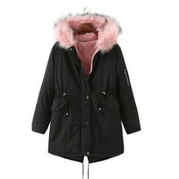 Hinvhai zimski kaputi jakne za žene čišćenje ženske mine duge kapute dugačke kapute ovratnik vitka zimska