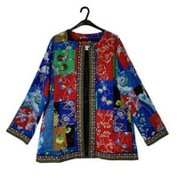 Yubnlvae Cardigan džemperi za žene, žene vintage etnički stil kardigan cvjetni print dugih rukava plus