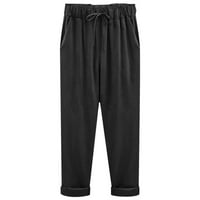 Meuva ženske hlače plus plus veličina labave tanke ljetne pantalone široke noge visokog struka pantalone u obliku labave joge duge hlače