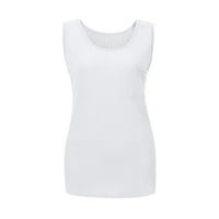Njoeus majice za žene Y2K vrhovi modni ženski ljetni orez casual solidni džepovi rezervoar za bluzu
