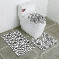Sažetak Minimalistički spiralni kružni kružni vrtni kružni oblici Umjetnički moderni rubnici kupaonice Podesite kupatilo Contour mat i toaletni poklopac poklopca poklopca