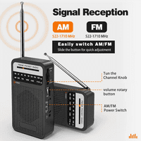 AM FM Pocket Radio, tranzistorski radio sa zvučnikom, priključkom za slušalice, prijenosni radio za