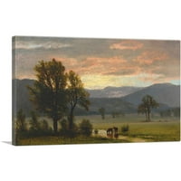 Pejzaž sa govedama Canvas Art Print by Albert Bierstadt - Veličina: 18 12