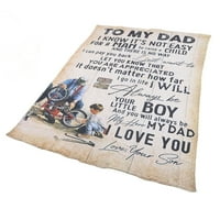 Otac poklon pokrivač, personalizirana koverta pokrivač jasan tisak za spavaću sobu 150x 59.1x39.4in,