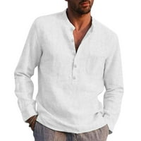 Polo majice za muškarce Čvrsta košulja za okrugli vrat Labavi bluza s dugim rukavima