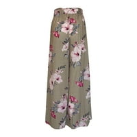 Xiuh Teretne hlače Žene Visoko struk široka noga za žene za žene Ljetne casual boho cvjetne plažne hlače