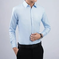 Muške tanke haljine majica dugih rukava bluza s dugim rukavima na vrhu poslovnih košulja