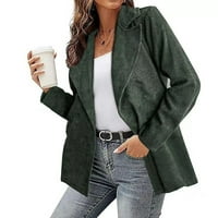 Ženska casual modna jakna od solidne boje Corduroy kardigan jakna