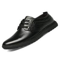 Daeful Muškarci Udobne cipele Koža Oxford cipela Svečana obukla obuće protiv klizanja Vjenčana lagana niska gornja crna 7,5