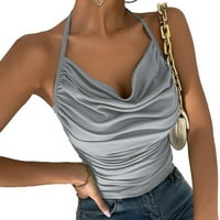 Cotonie ženska ležerna seksi modna ljetna halter vrat prsluk kovrga cijevi vrh malog bluza za suspenziju velika prodaja m