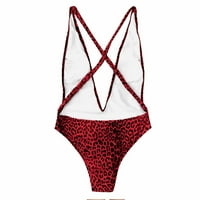 ERSAZI Clearence ženski kupaći kostim Leopard Ispiši jednodijelni kupaći kostim bikini čipka up kupaći kostim duga suknja šifon dvodijelni set crveni kupaći kostim za žene