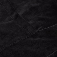 Pgeraug Poliester Početna odjeća Produljena šal za ogrtač Kućni odjeća s dugim rukavima kaput pidžam za žene crna l