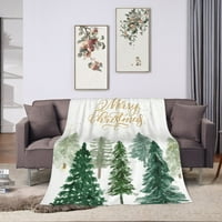 Douzhe ultra-meka mikro runo lagana flanela pokrivač, crtani merry božićni print ugodno toplo bacanje, 60 x50