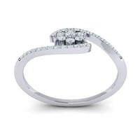 Originalna 0,3CTW okrugli rez dijamantski ženski modernski godišnjica ženska bridalna obljetni prsten