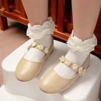 DMQupv vodena cipela za cipele Djevojke djevojke kožne princeze cipele ruže ljeto izrezane ravne sandale