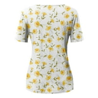 Strungten ženske kratkih rukava s kratkim rukavima plus veličina vrhova gumb dole Ležerne prilike ljetne majice ženske vrhove košulje Dressy Bluze za žene