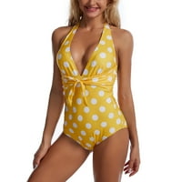 Ženska modna seksi dot Camisole klotani Cvjetni jednodijelni bikini kupaći kostimi