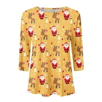 PBNBP božićne košulje za žene Trendi Dressy Bluuse Ležerne prilike za kratke majice Ležerne prilike