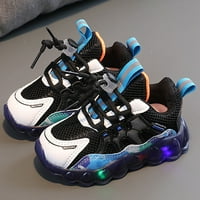DJEČKE SNEAKERS Modna lagana LED baby cipele Ležerne meke jedinice čipke za djecu cipele plave veličine 22