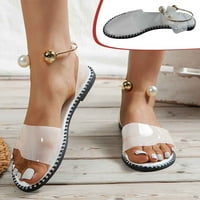 Ženske sandale za sandale Ljeto ravne dnodne modne dnevne ženske sandale bijele veličine 8.5